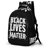 Black Lives Matter Laptop Bag Double Shoulder Backpack Casual Travel Daypack for Men Women to Picnics Hiking Camping