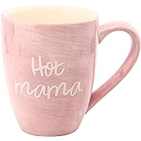 Mom Life Hot Mama Pink Large 20 oz Ceramic Coffee Mug Tea Cup, Pink