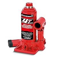 Powerbuilt Heavy Duty 4-Ton Bottle Jack, 8000-Pound Capacity Hydraulic Car Lift, Vehicles, Trucks, Red 640905