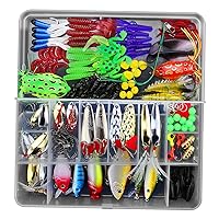 Vicloon 16 Pcs Fishing Lures Set Lifelike Rotating Metal Fishing Bait Set Bait Jig hooks Fishing Baits Kit Fishing Lures Mixed Including Spinners Sequins Spinner Fishing Lures with Hook 