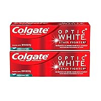Colgate Optic White Stain Fighter Fresh Mint Gel, 4.2 oz (Pack of 2)