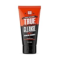 True Cleanse Men's Face Wash & Scrub with Activated Charcoal by Wild Willies - Exfoliating Facial Wash Deep Cleanses Dirt & OIl from Pores - Botanically Rich Ingredients for Hydrated & Energized Skin