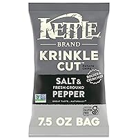 Kettle Brand Potato Chips, Krinkle Cut Truffle and Sea Salt, 7.5 Oz