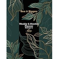 Monthly and weekly Planner belongs to Gia: see it bigger , Calendar Monthly Planner Dec 2021 Up to Mar 2023 For To do list and goals of year with ... Lovely Personalised Name journal and planner