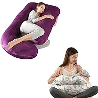 BATTOP Pregnancy Pillows for Sleeping,Support for Belly,HIPS, Legs,Side Sleeper Body Pillow