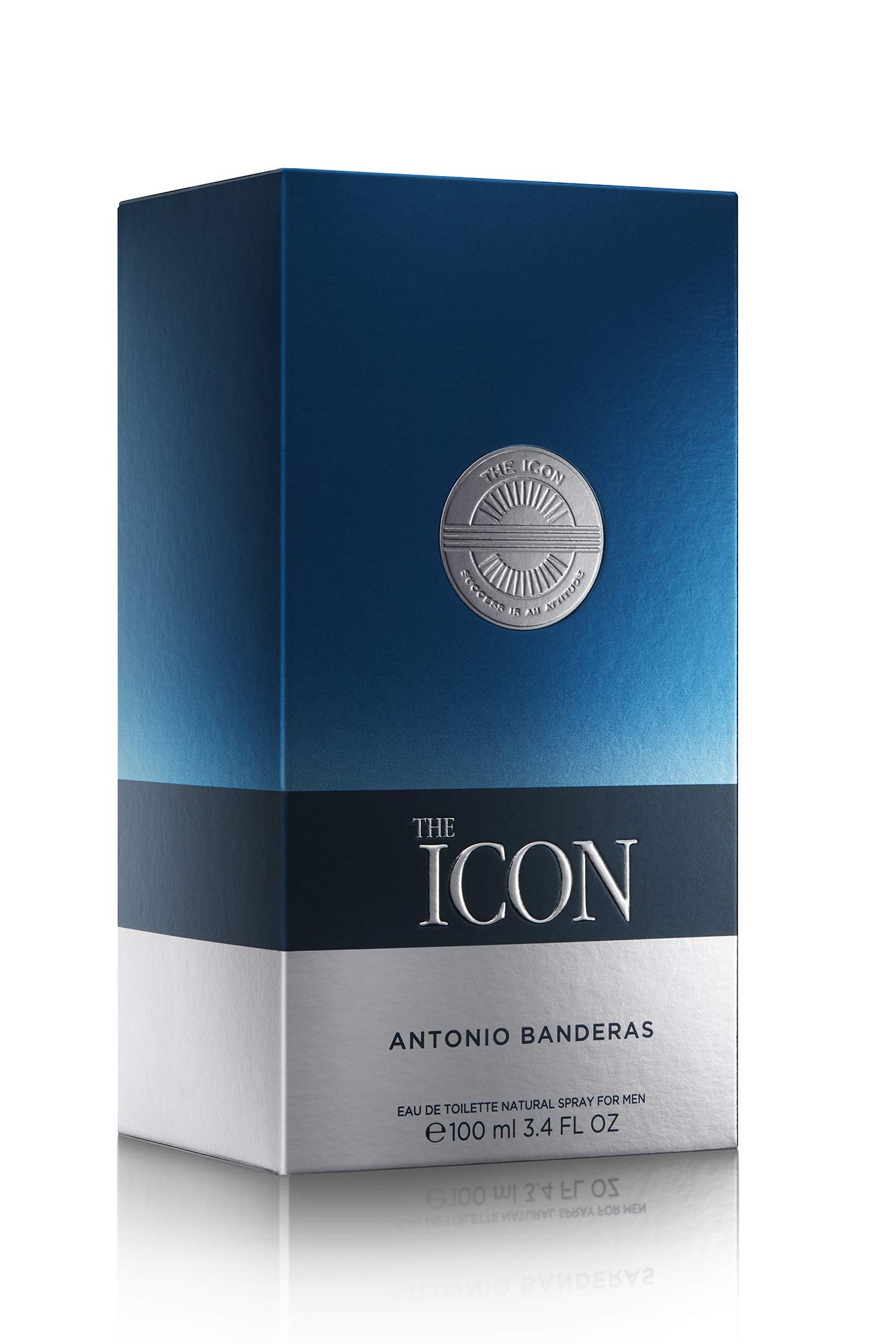Antonio Banderas The Icon Eau De Perfume For Men - Long Lasting - Virile, Elegant, Trendy And Sexy Scent - Wood, Amber, And Sandalwood Notes - Ideal For Special Events - 3.4 Fl Oz