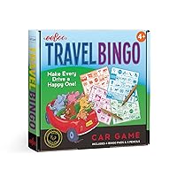 Travel Bingo Game, Make Every Drive a Happy One! Car Game, Includes 4 Bingo Pads & 4 Pencils, Develops Observational Skills, Patience, and Simple Logic, for 1 to 4 Players