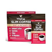 Vitacup Slim Instant Coffee Packets & Slim Ground Coffee Bundle, 24 Instant Coffee Sticks & 11 oz Ground Coffee Bag