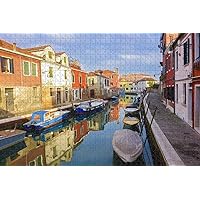 Italy Murano Venice Jigsaw Puzzle for Adults 1000 Piece Wooden Travel Gift Souvenir
