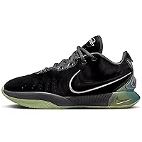 Lebron XXI Tahitian Basketball Shoes (FB2238-001, Black/Iron Grey/Oil Green/Metallic Pewter) Size 4.5