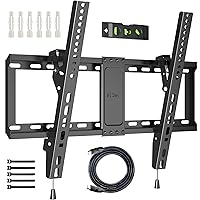 BONTEC Tilt TV Wall Mount for Most 37-85 Inch LED LCD OLED Flat Curved Screen TVs Fits 16