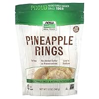 NOW Foods, Pineapple Rings, No Preservatives or Added Sulfur, Low-Sodium, 12-Ounce (Packaging May Vary)
