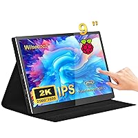 Portable Monitor 9 inch 2K 2560 * 1600 IPS Touch Screen 73% NTSC USB C HDMI Secondary External Computer Laptop LCD Monitor for MacBook Pro Air PC Laptop Phone Xbox PS5