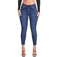 YMI Women's Skinny Cargo Jeans