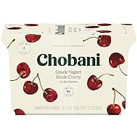Non-Fat Greek Yogurt Black Cherry on the Bottom 5.3oz 4-pack