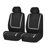 Car Seat Covers Front Set in Cloth -Car SeatCovers for Low Back Car Seats with Removable Headrest,Universal Fit,Automotive SeatCovers,Washable Car SeatCover for SUV,Sedan,Van Gray