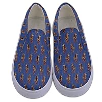 PattyCandy Girls Sea Animals Pattern Kids Canvas Slip-On Shoes, Size:US 8C-7Y