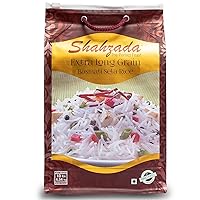 Shahzada Basmati Sela Rice 10 Lbs. Extra Long Grain, Non-Sticky, Non GMO, Vegan, Gluten Free, No Cholesterol, Low Sodium, Zip-Lock Bag, Parboiled