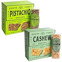 South 40 Snacks Pistachio and Cashew Bars, Extra Crunchy Nut Snack Bar, Simple Ingredients, Honey and Sugar, Unique Delicious Healthy Nut Clusters(40g Bar, Pack of 12)