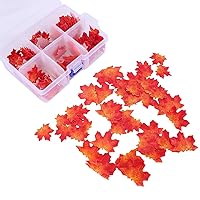 370Pcs Edible Wafer Paper Maple Leaf Cupcake Topper Cake Decorations,Glutinous Edible Rice Paper Paper Cake Dessert Toppers Party Cake Decorations for Birthday Party,Baby Shower,Wedding