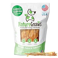 USA Turkey Tendons for Dogs - Premium Natural Chew Treats - Delicious Reward Snack for Small Medium & Large Dogs - Made in The USA 4 oz Bag
