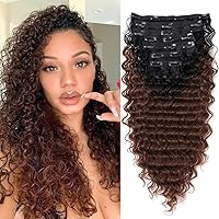 Clip in Hair Extensions Synthetic hair Clip in 140G 7Pcs/Lot Japanese Heat Resistant Fiber Hairpieces Deep Wave/Body Wave/Straight hair