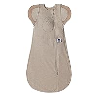 Nested Bean Zen One™ | Gently Weighted Swaddle | Babies 3-6M (13-18.5 Lbs) | Adapts for Arms in/Out | Prevents Startles | Aid Self-Soothing | 2-Way Zipper | TOG 1.0
