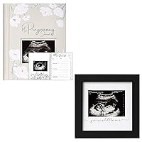 KeaBabies Pregnancy Journal, Modern Ultrasound Picture Frame for Baby Announcements, 80 Pages Hardcover Book for Mom-to-Be, Includes Checklists and Memories