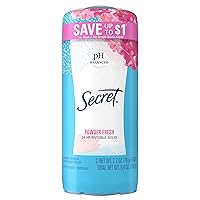 Secret Wide Invisible Solid Antiperspirant and Deodorant for Women, Powder Fresh Scent, 2.7 oz (Pack of 2)