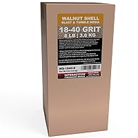 8 lbs or 3.6 kg Ground Walnut Shell Media 18-40 Grit - Fine Walnut Shells for Tumbling, Vibratory Or Blasting