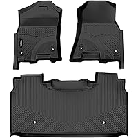 Floor Mats for Dodge Ram 1500 2019-2024 Crew Cab with Under-seat Storage Box (NOT for Classic), Car Mats All Weather Custom Floor Liners Front & 2nd Row, Automotive Floor Mats TPE Black