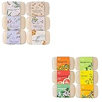 O Naturals Ultimate Natural Bar Soap Bundle. Natural Soap Collection and Fragrant Citrus Soap Collection Sets. Two 6 packs 4 ounce Each Bar