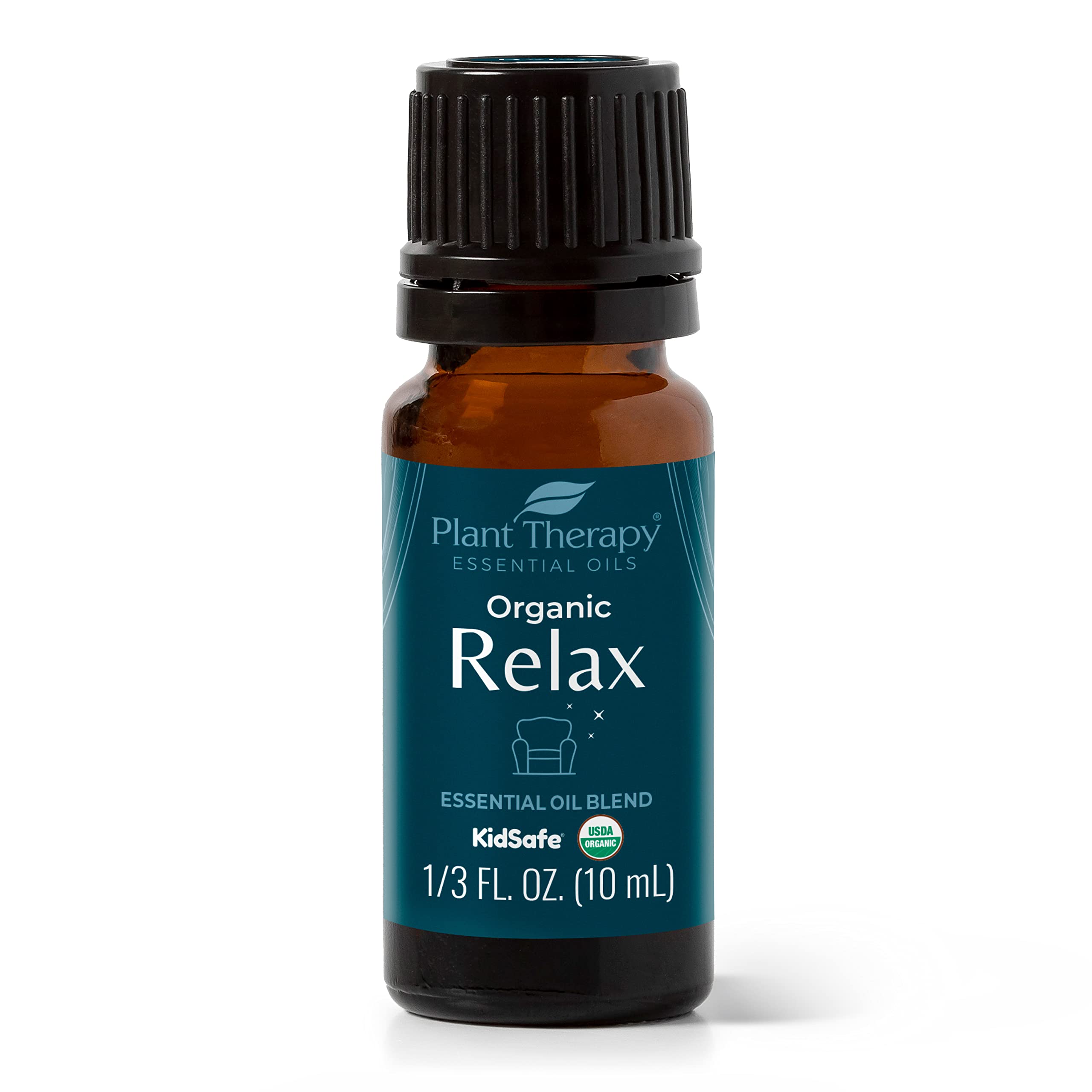 Plant Therapy Organic Relax Essential Oil Blend 100% Pure, Undiluted, Natural Aromatherapy, Therapeutic Grade 10 mL (1/3 oz)