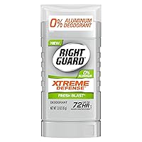 Right Guard Xtreme Defense Aluminum-Free Deodorant, Fresh Blast, 3 oz