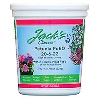 Jack’s Classic Petunia Feed 20-6-22 Water-Soluble Plant Food Fertilizer with Micronutrients, 1.5lbs