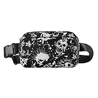 Punk Skull Fanny Packs for Women Men Belt Bag with Adjustable Strap Fashion Waist Packs Crossbody Bag Waist Pouch Waist Pack Phone Bag for Sports