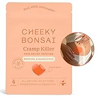 Cramp Killer Pain Relief Patches for Cramps, Backaches, and Muscle Soreness, Fast-Acting, 8 Hour Pain Relief, Targeted Relief, All-Natural, Cute Heart Shape - 4 Count