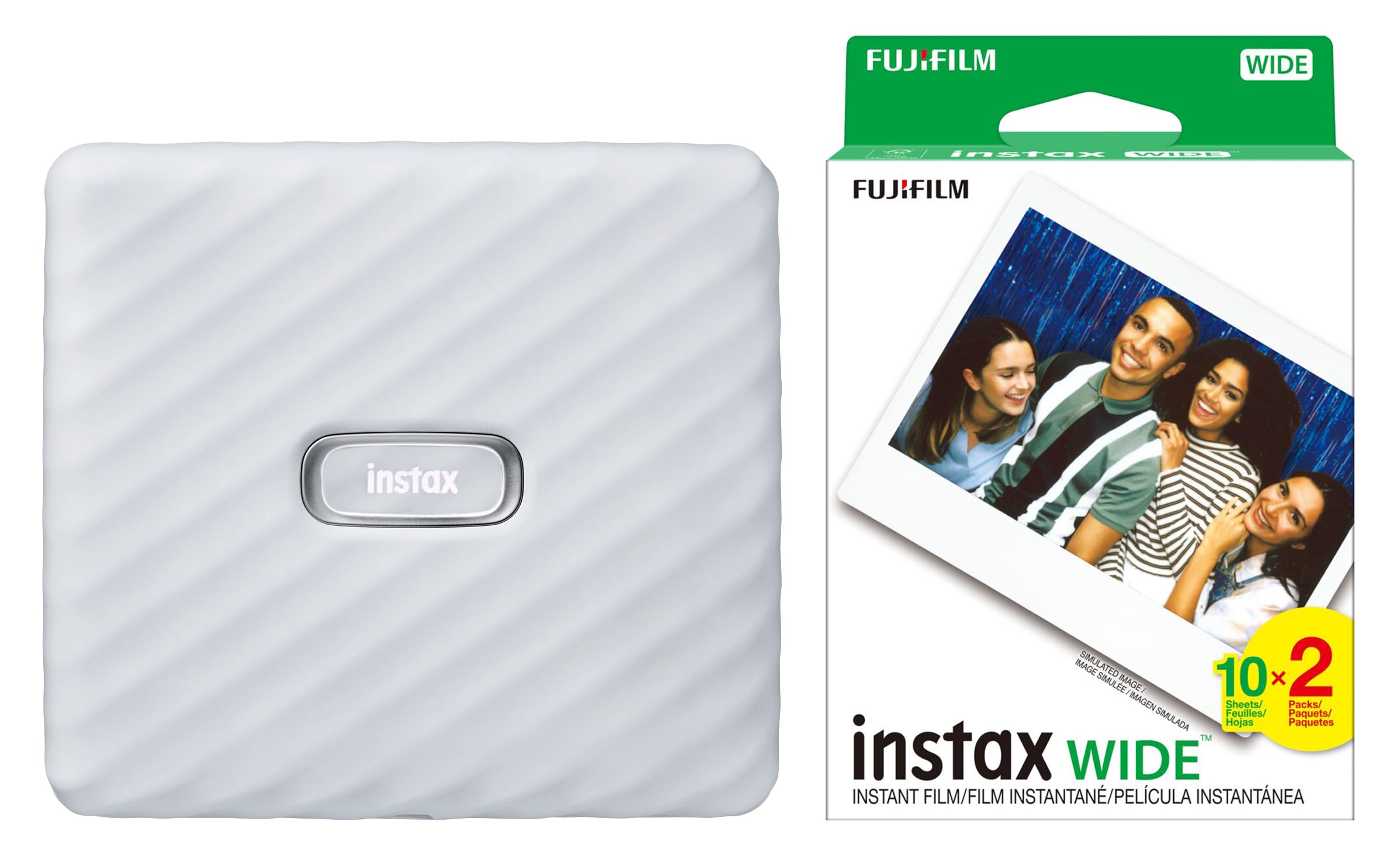 Fujifilm Instax Link Wide White Printer Bundle 2023