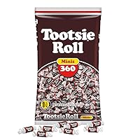 Tootsie Roll Midgees – Chewy Chocolate Gluten-Free Candy Minis – Bulk Bag of Individually Wrapped Candies for Kids, Parties, Classroom – 360 Count (Pack of 1)