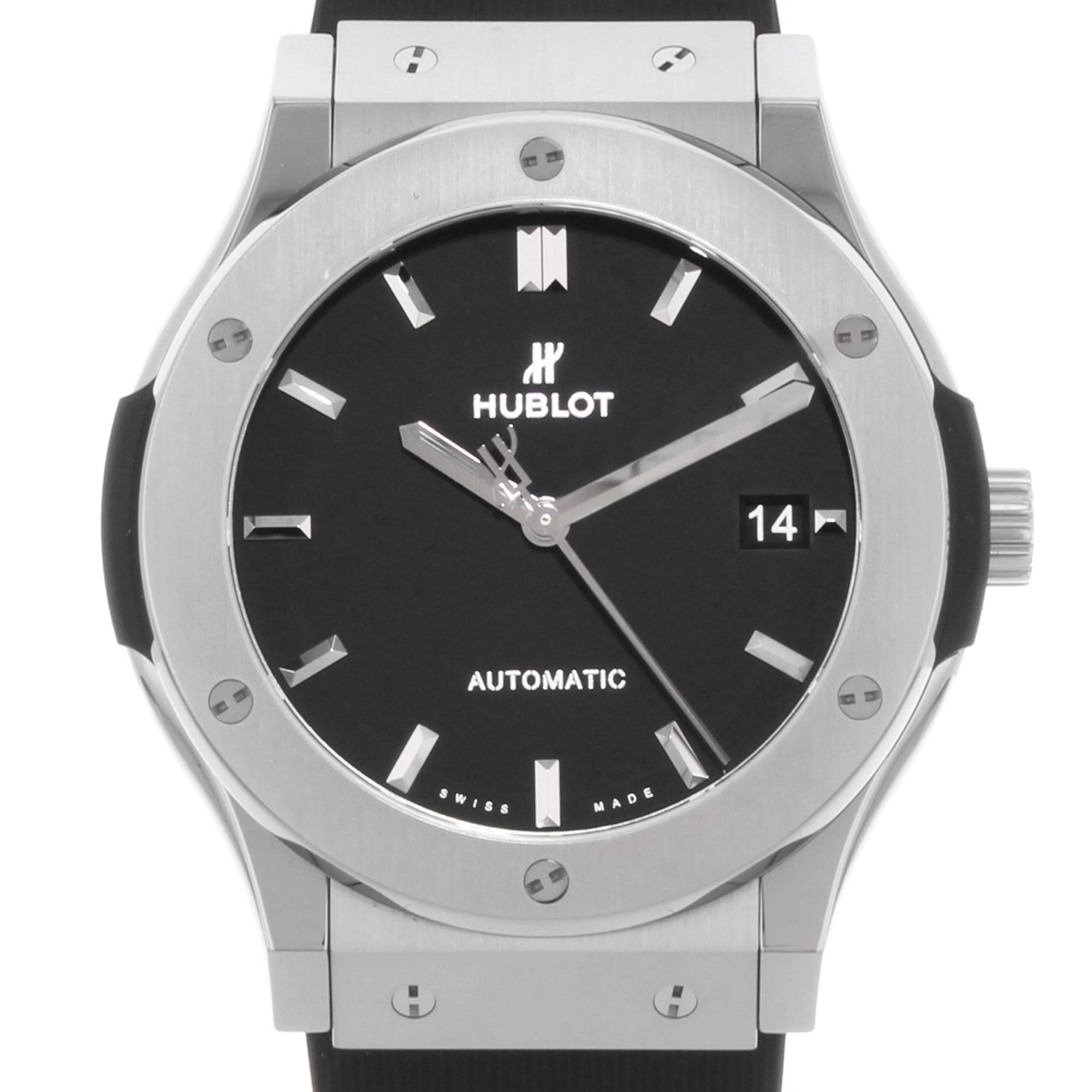 Hublot Classic Fusion Black Dial Black Rubber Mens 45mm Watch 511.NX.1171.RX