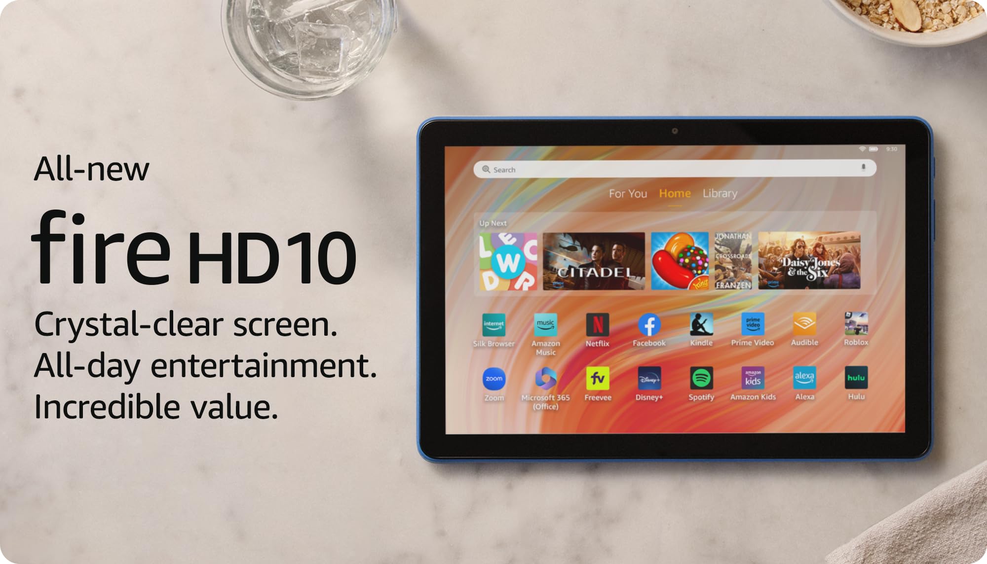 All-new Amazon Fire HD 10 tablet, built for relaxation, 10.1