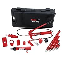 B65115 Black/Red Hydraulic Body Repair 19 Piece Kit - 10 Ton Capacity