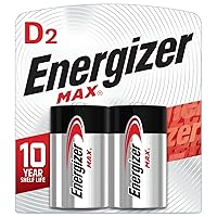 Energizer MAX D Batteries (2 Pack), D Cell Alkaline Batteries