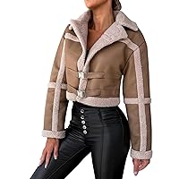 Women's Sueteres Para Mujeres Calientitos Winter Warm Stand Collar Integrated Long Sleeved Jacket Coats, S-2XL