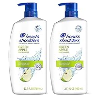 Dandruff Shampoo, Clinically Proven Anti Dandruff & Scalp Care Treatment, Fresh Green Apple Scent, Paraben-Free, 32.1 Fl Oz Each, 2 Pack