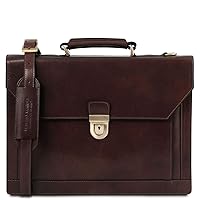 Tuscany Leather Cremona Leather briefcase 3 compartments