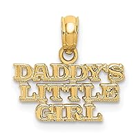 14k Yellow Gold Daddy's Little Girl Pendant