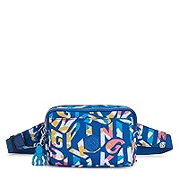 Kipling Women’s Abanu Crossbody Bag, Lightweight, Adjustable Nylon Waist Pack with Multi-Compartment Zip Pockets, Neon