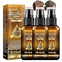 Biotin Premium Hair Growth Serum, Biotin Thickening Herbal Serum, Anti Hair Loss Nourish Dry Damaged Hair Repair,Biotin Herbal Serum for Thicker Longer & Stronger Hair,30ML (3pcs)