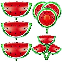 Watermelon Party Supplies Balloons, 9 Pcs Watermelon Foil Balloons Cartoon Fruit Mylar Balloons Decorations for Baby Shower Birthday Summer Party Decorations